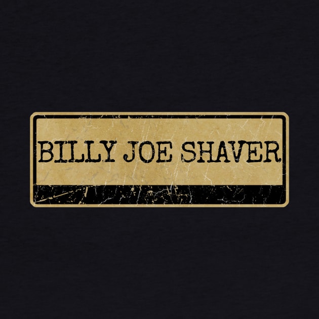 Aliska text black retro - Billy Joe Shaver by Aliska